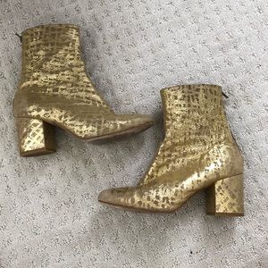Free People Metallic Cecile Ankle Boot
